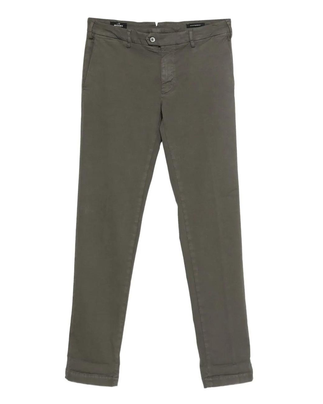 Mason's Gray Cuffed Straight-Leg Trousers for men