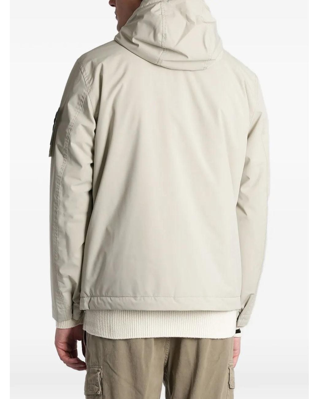 Stone Island Gray 4100108 Soft Shell-R_E.Dye Technology Hooded Jacket With Wind- And Water-Resistant Membrane for men
