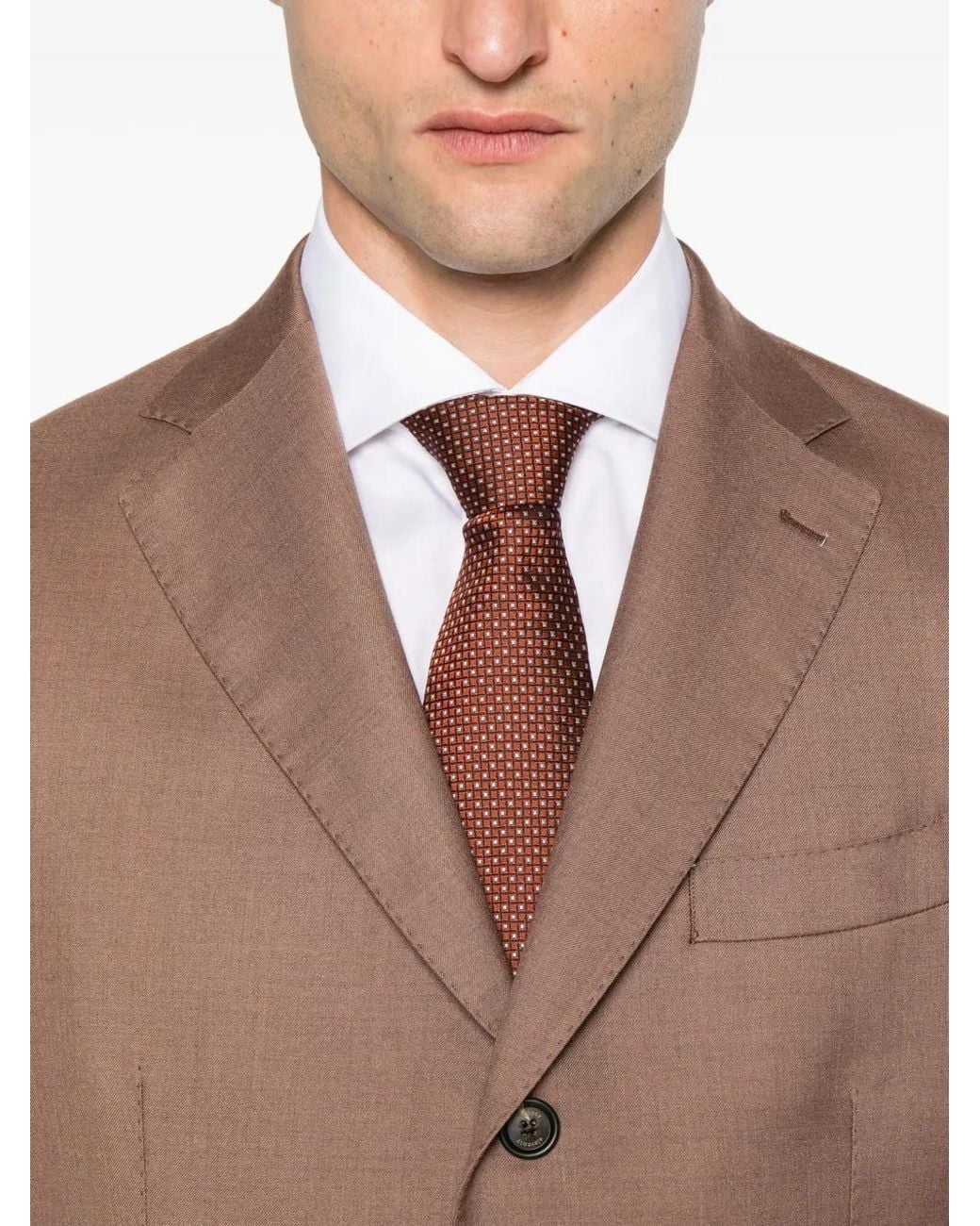 Eleventy Brown Three-Button Suit for men