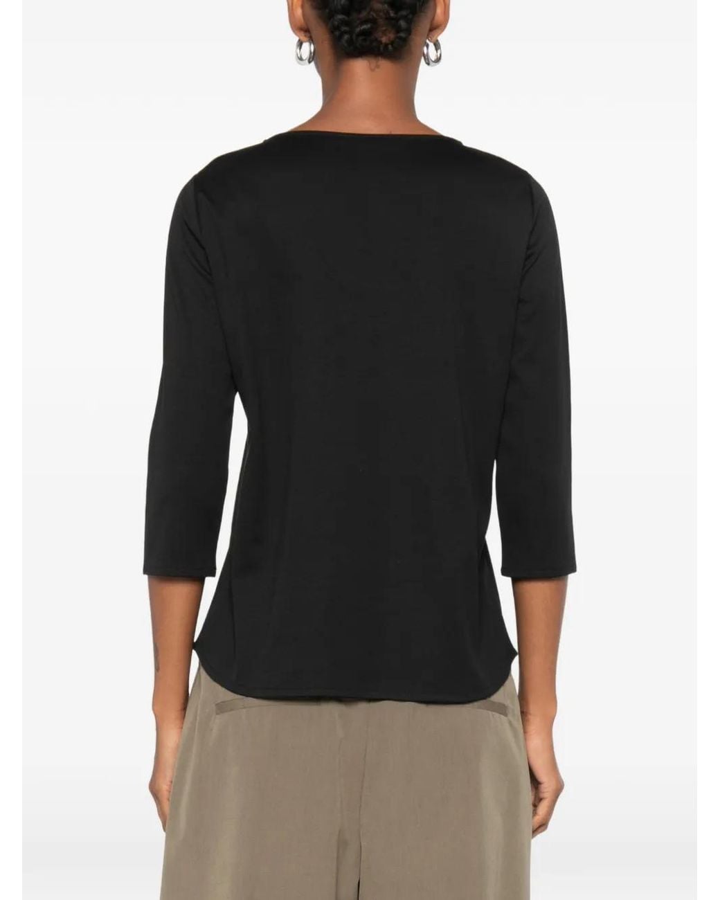 Shirt C-zero Black Three-Quarter Sleeve T-Shirt