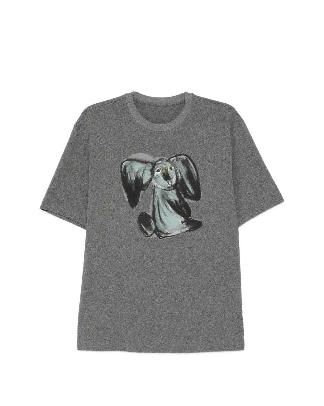 JNBY Gray Animal-Print Cotton T-Shirt