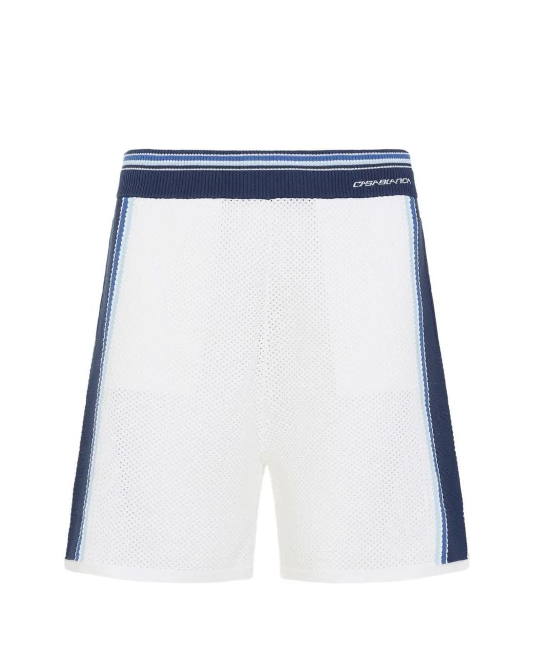 Casablanca Blue Mesh Stripes Shorts for men