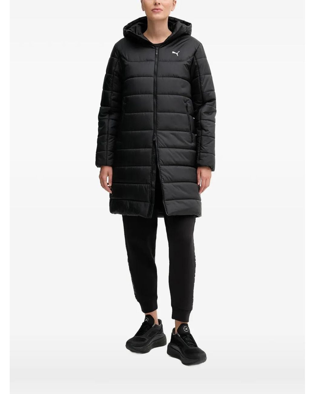 PUMA Black Essentials Hooded Padded Parka
