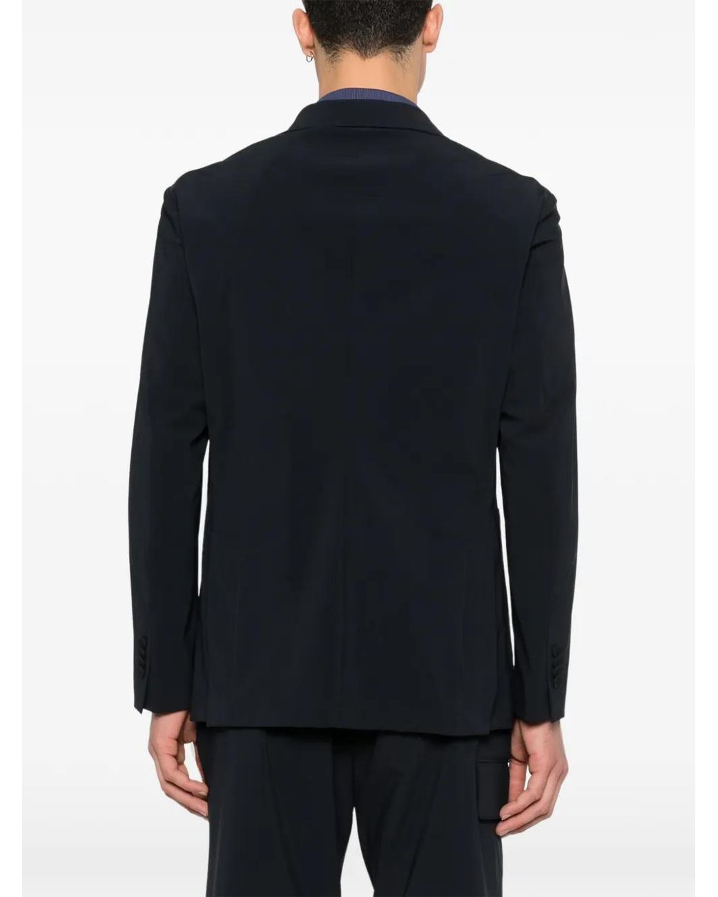 Manuel Ritz Black Pocket Long-Sleeve Blazer for men