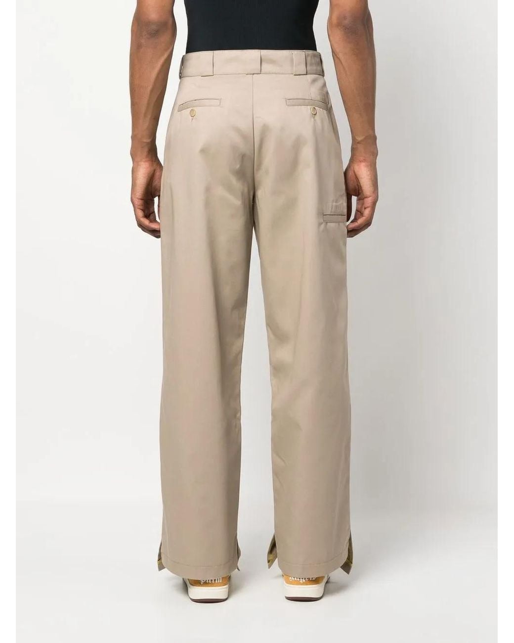 Palm Angels Natural Pants With Logo for men