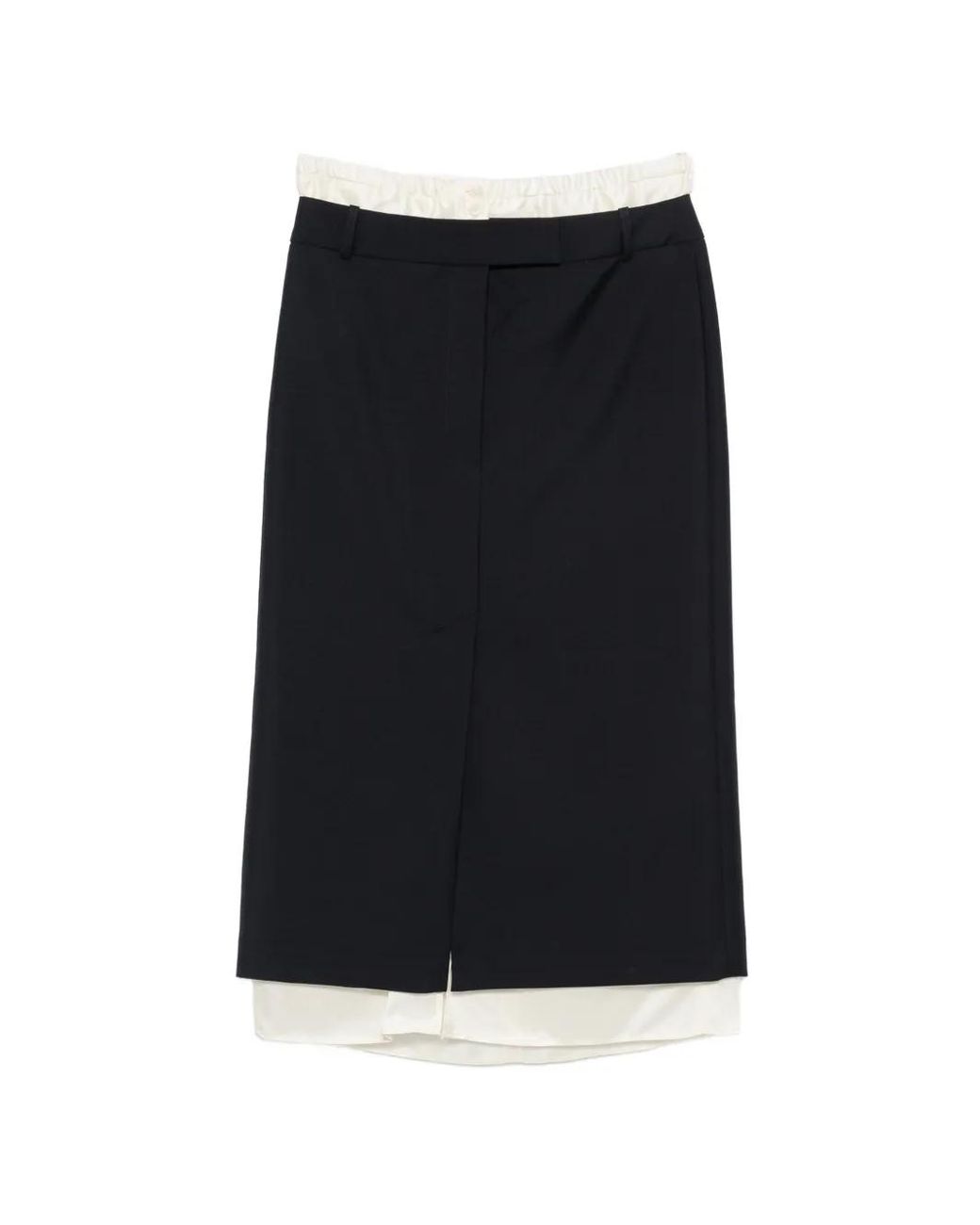 Rohe Black Boxer Layered Mid Skirt