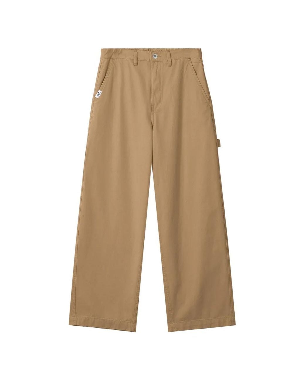 Chocoolate White Straight-Leg Carpenter Trousers