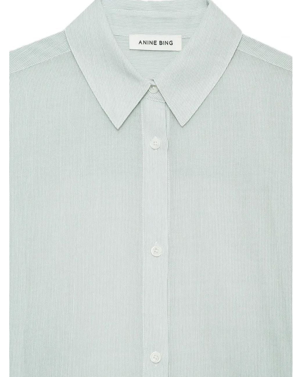 Anine Bing Blue Plaza Shirt