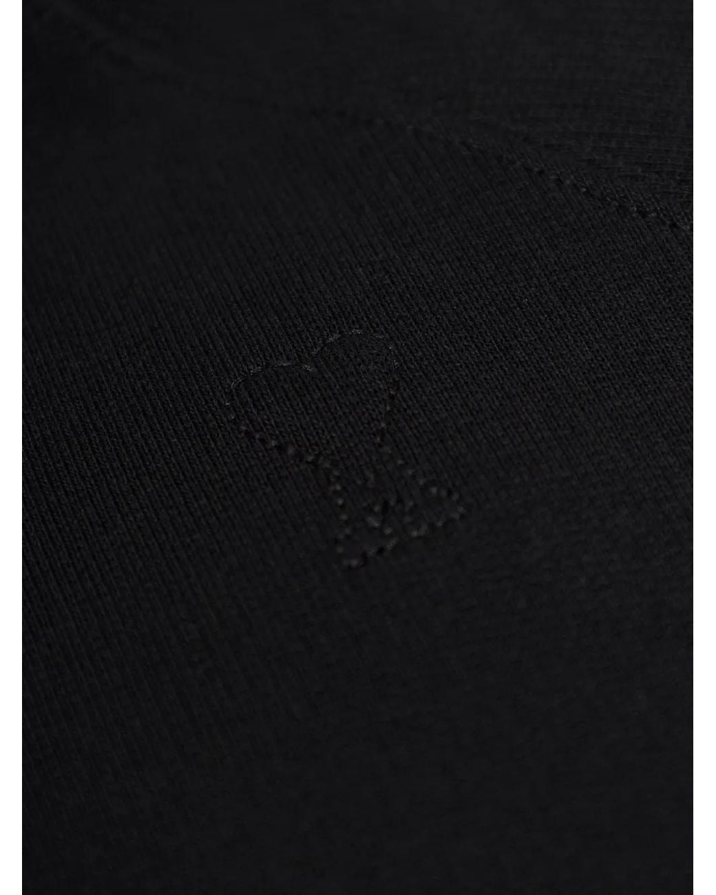 AMI Black Ami De Coeur Quarter-Zip Sweatshirt for men