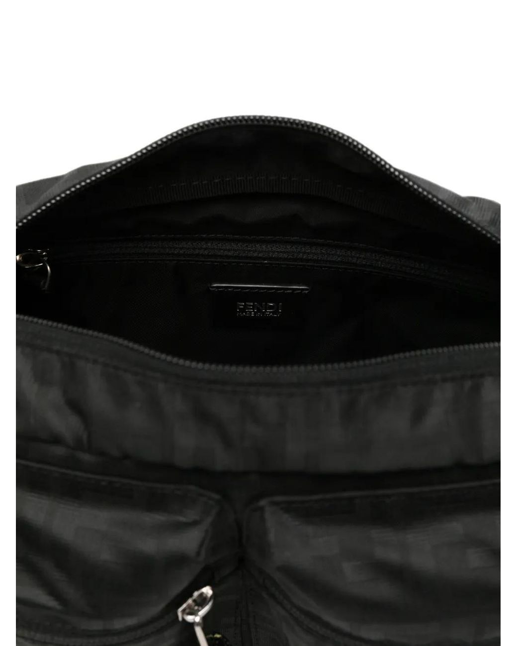 Fendi Black Camera Case Superlight Ff Zucca Fabric Bag for men