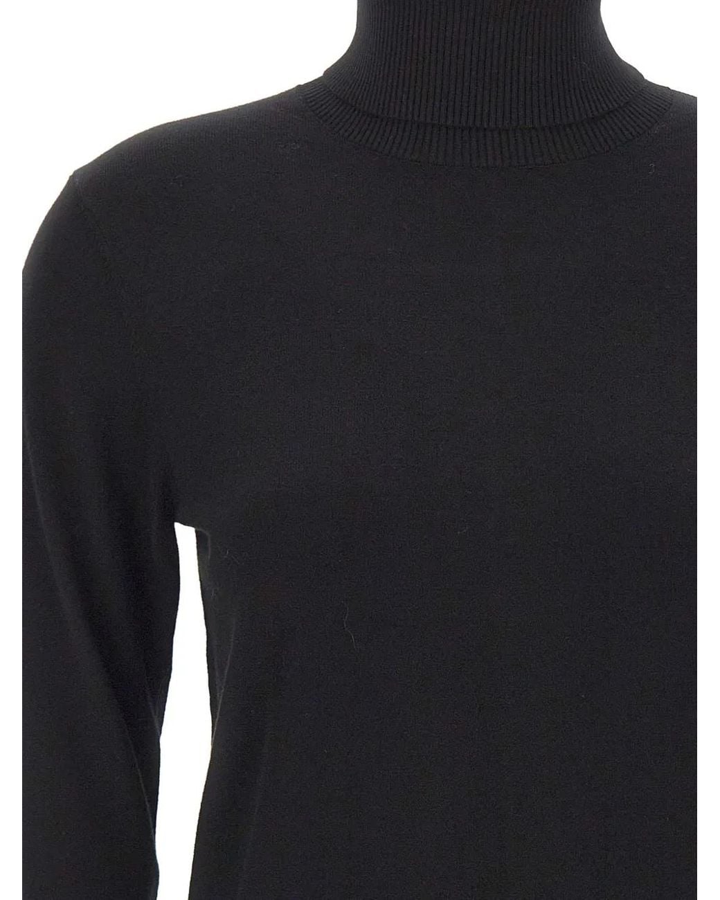 Kaos Blue Slit-Cuff Roll-Neck Sweater