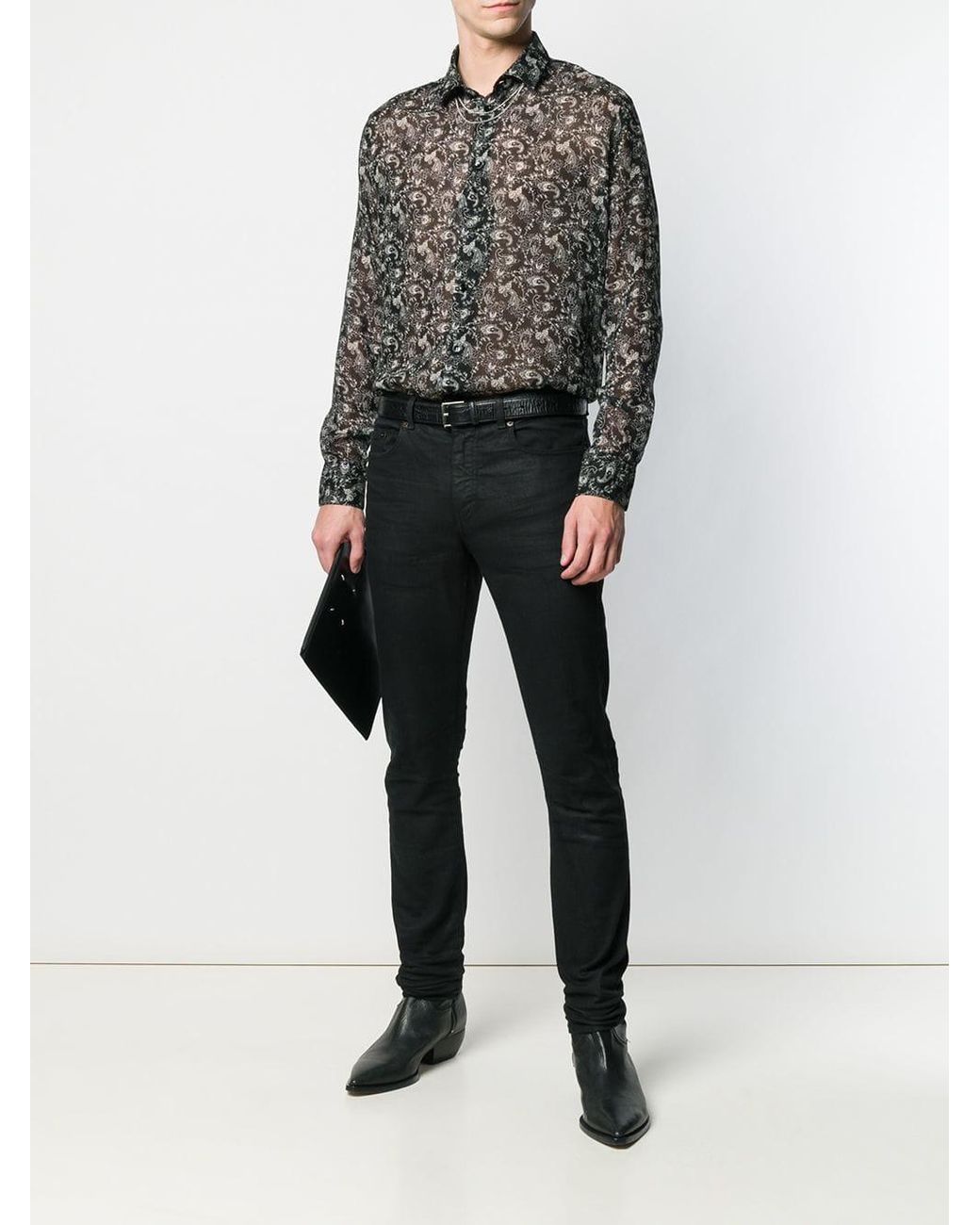 Saint laurent top paisley shirt