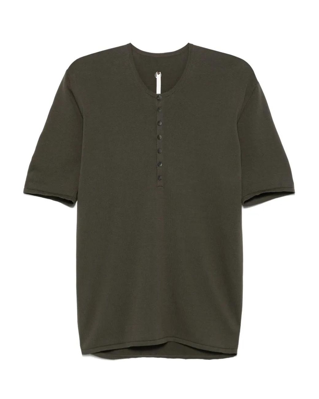 Label Under Construction Green Cotton T-Shirt for men
