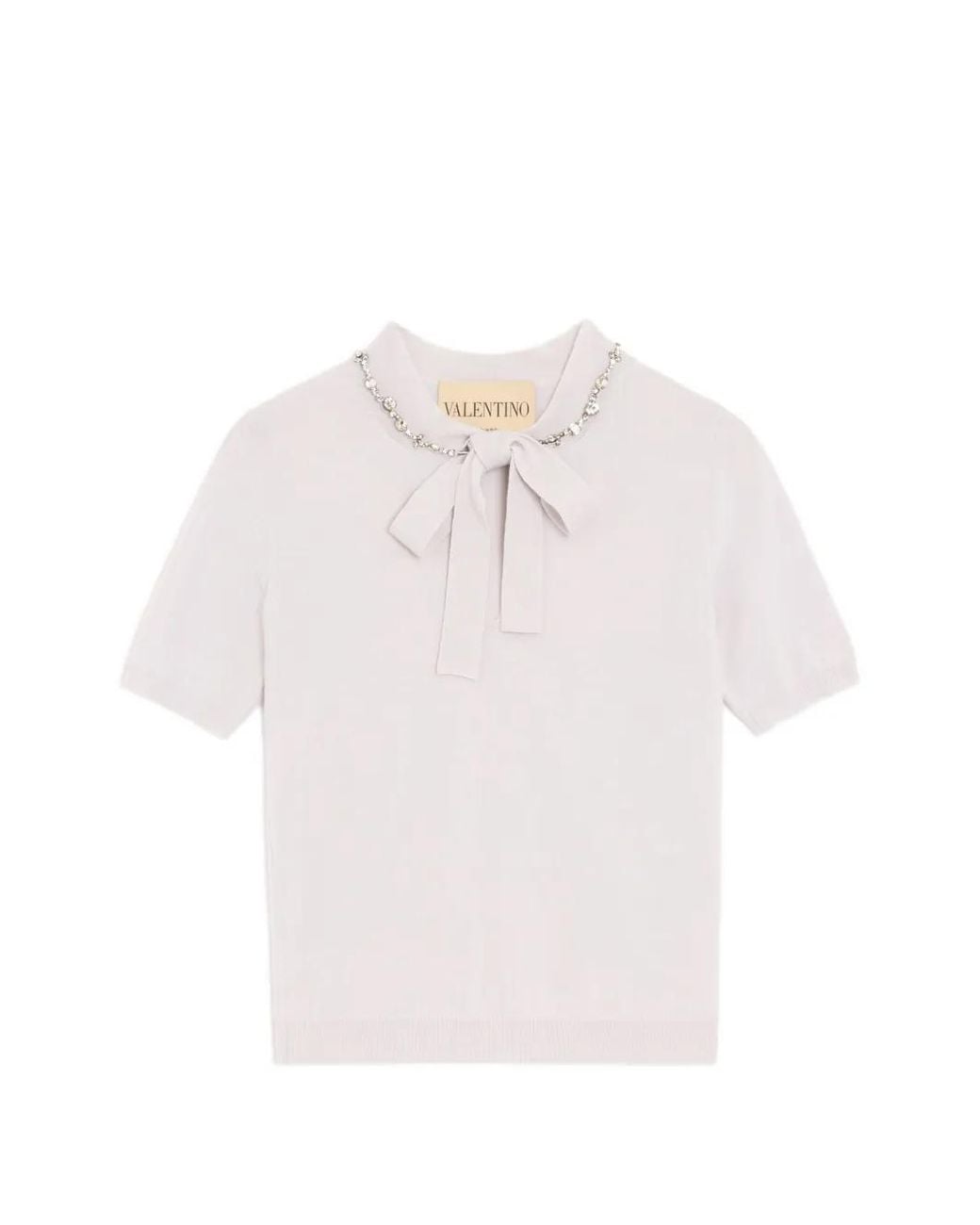 Valentino Garavani White Embroidered Wool Sweater