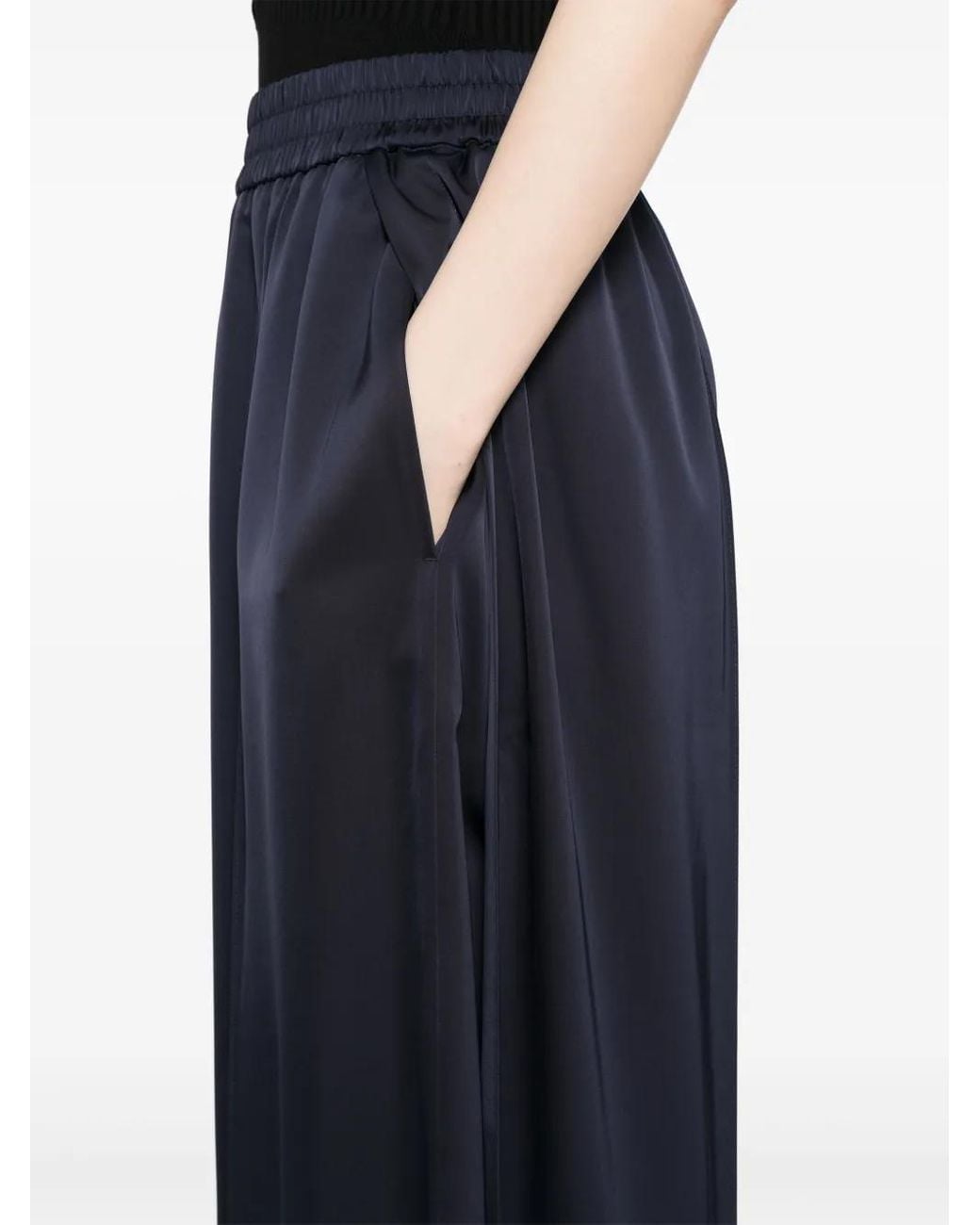 Goen.J Blue Slit Palazzo Pants