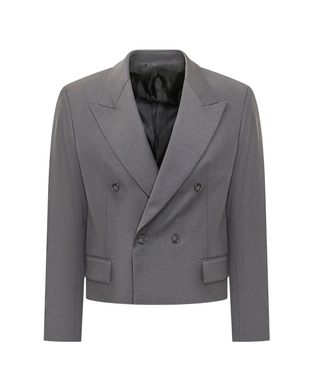 MARSĒM Gray Spencer Double-Breasted Jacket for men