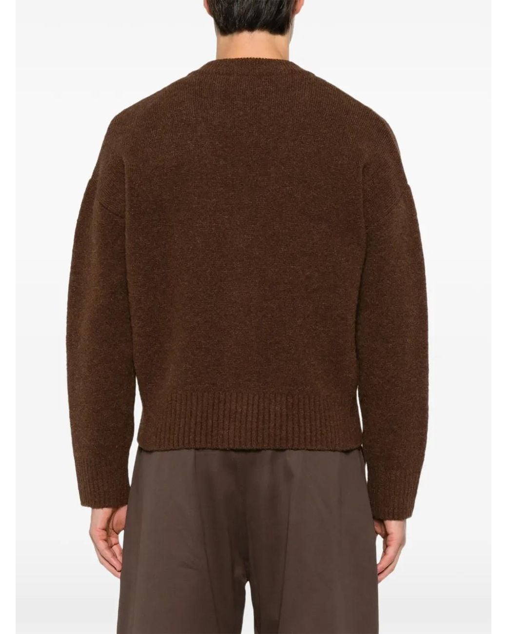 AMI Brown Ami De Coeur Cardigan