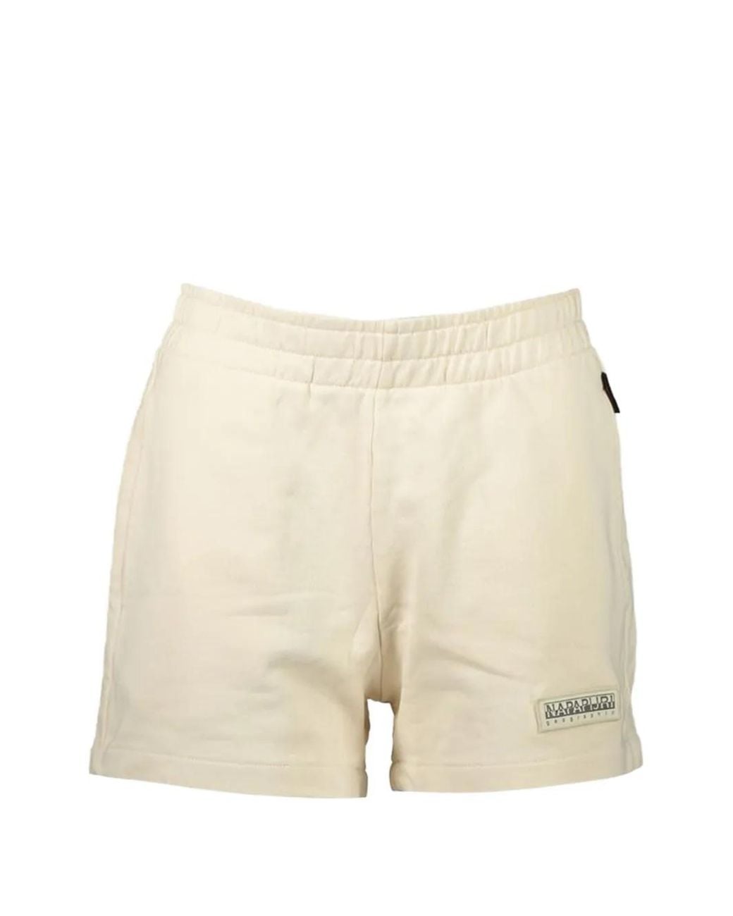 Napapijri Natural Logo-Patch Elasticated-Waistband Shorts