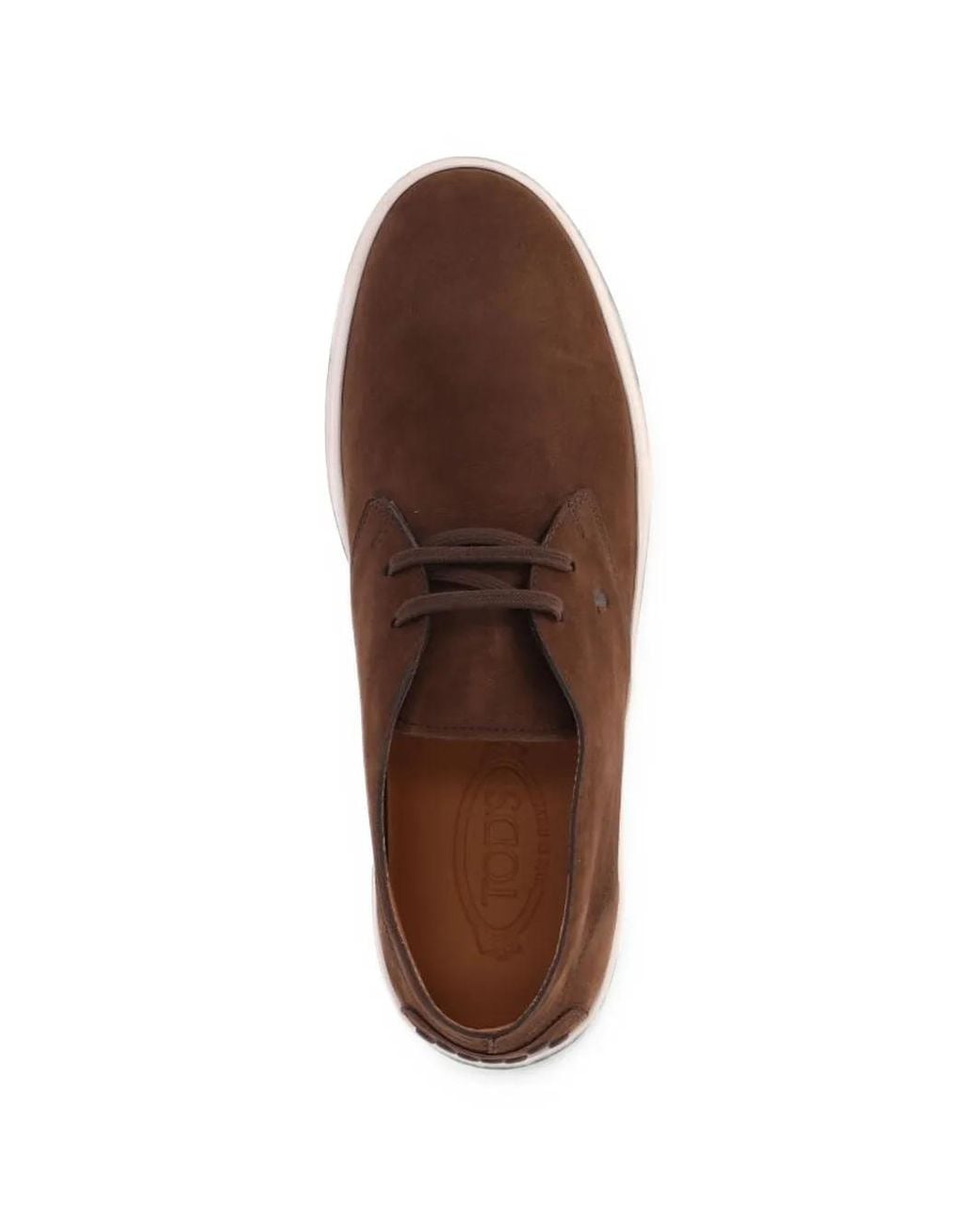 Tod's Brown Desert Boots En Daim À Lacets for men