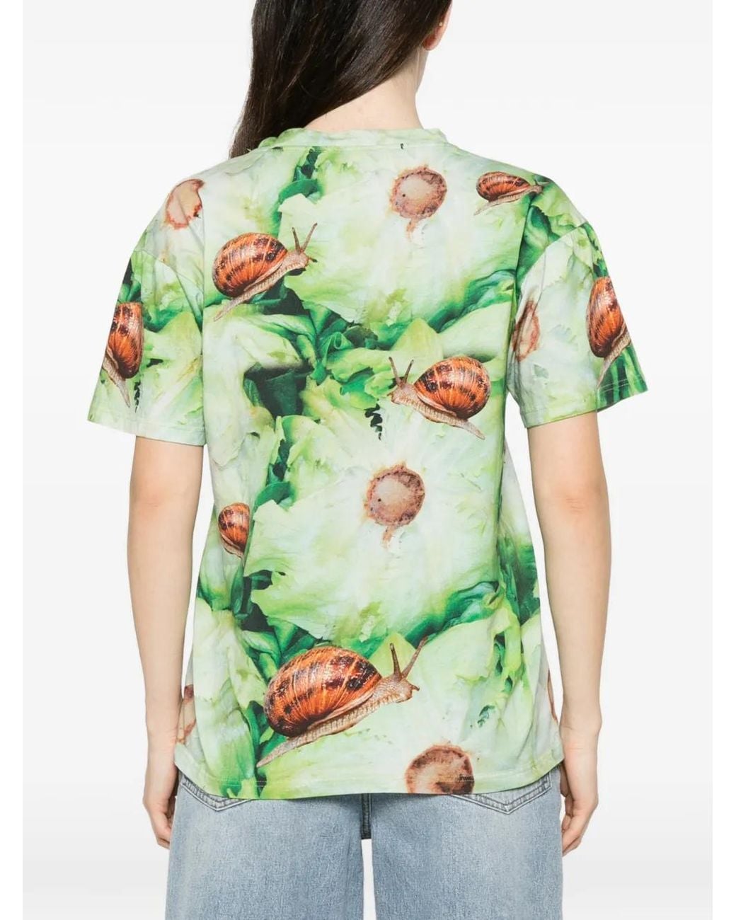 The Artistylist Green Snail-Print T-Shirt