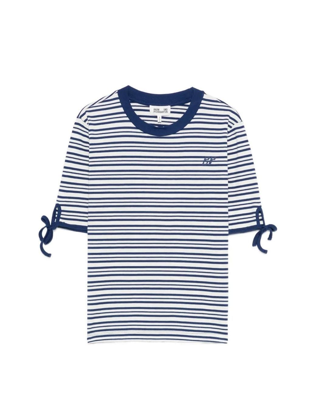 Baum und Pferdgarten Blue Janet Striped Tie-Sleeve Top