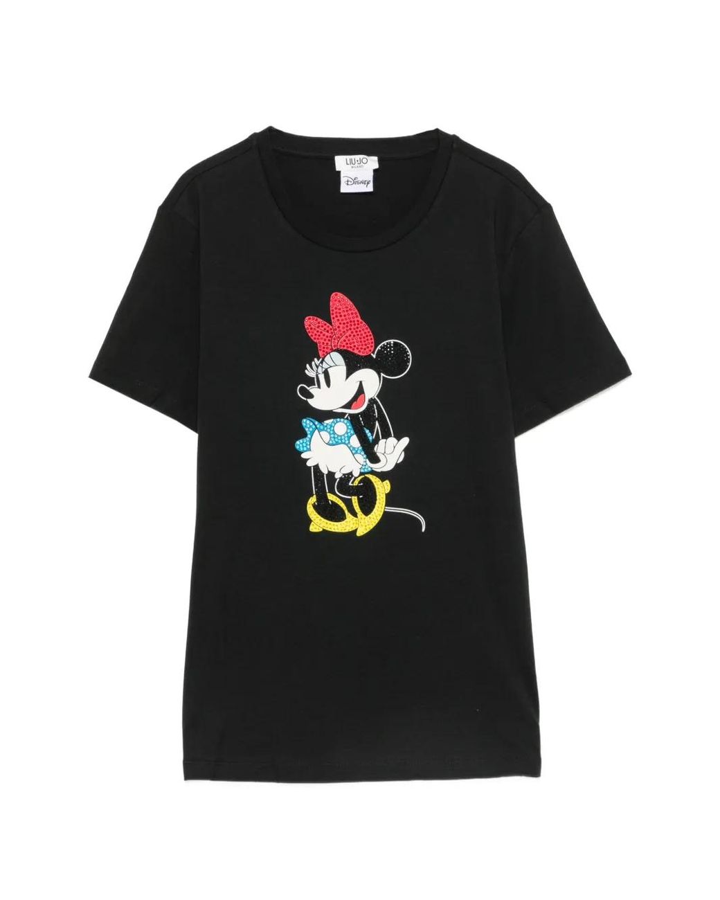 Liu Jo Black X Disney Minnie Mouse Rhinestone-Embellished T-Shirt