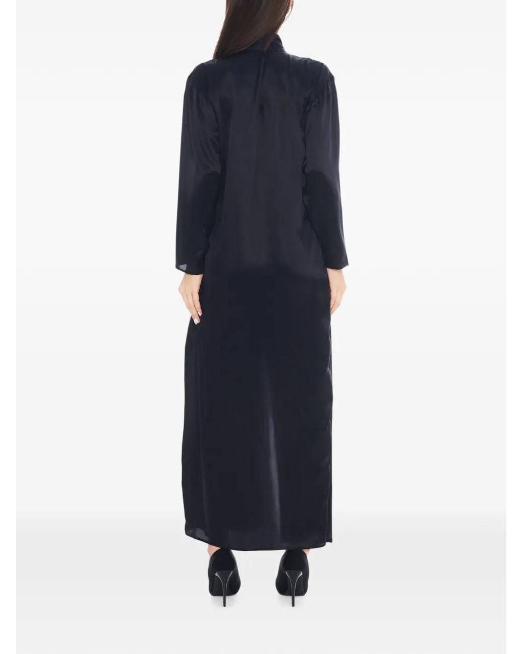 Tessitura Blue Abaya Silk Maxi Dress