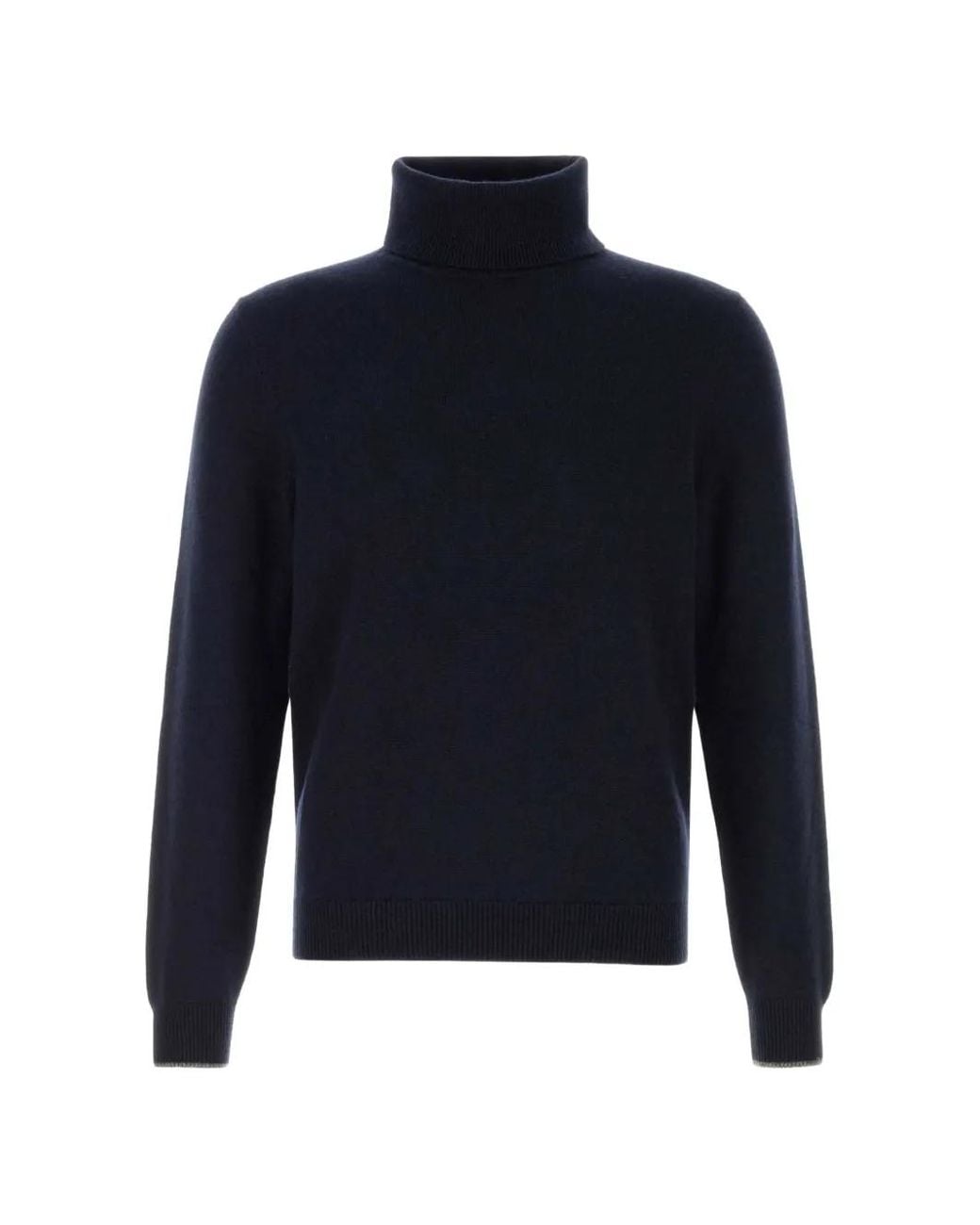 Sease Blue Roll-Neck Cashmere Sweater for men