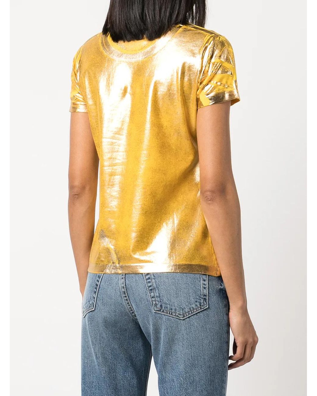 Madison Maison Yellow Metallic Lamina T-Shirt