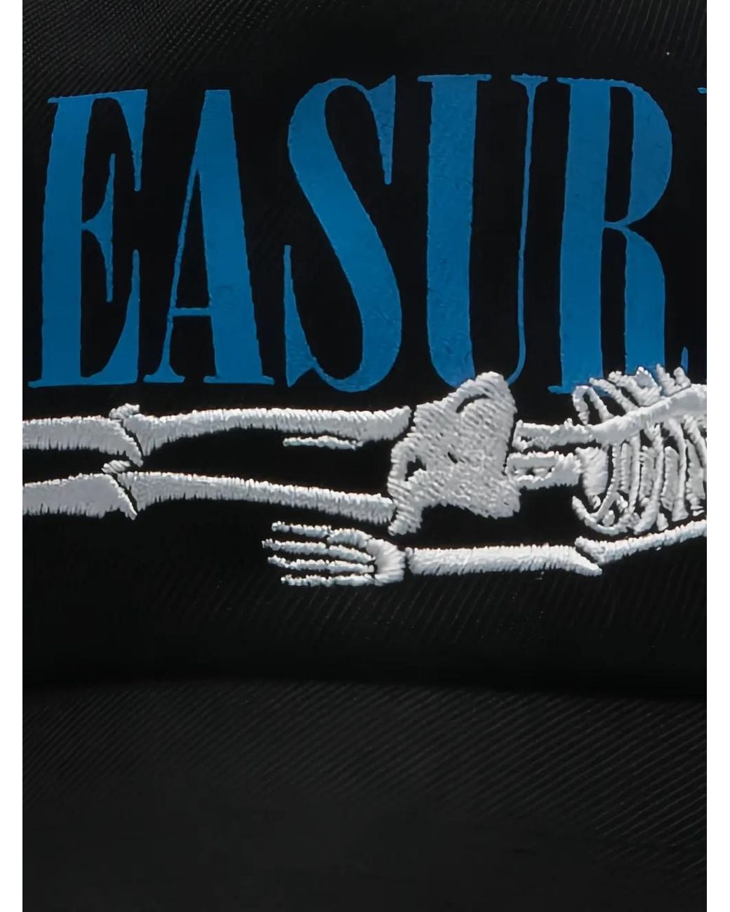 Pleasures Black Bones Snapback Cap for men