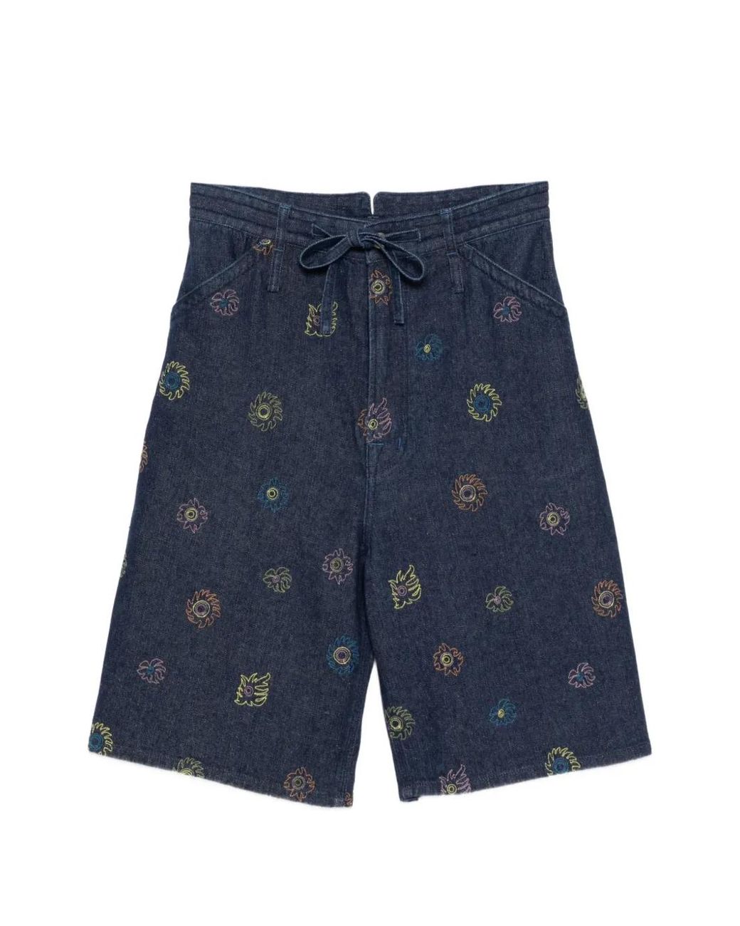 GARCON BY GARCON Blue Floral Denim Shorts