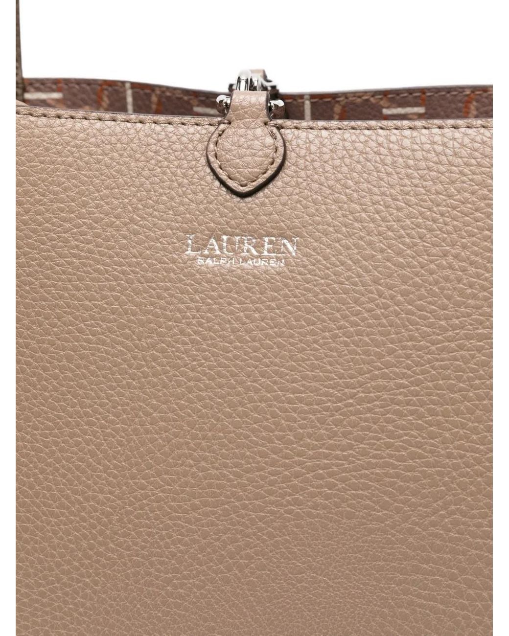 Ralph Lauren Natural Pebble-Leather Tote Bag