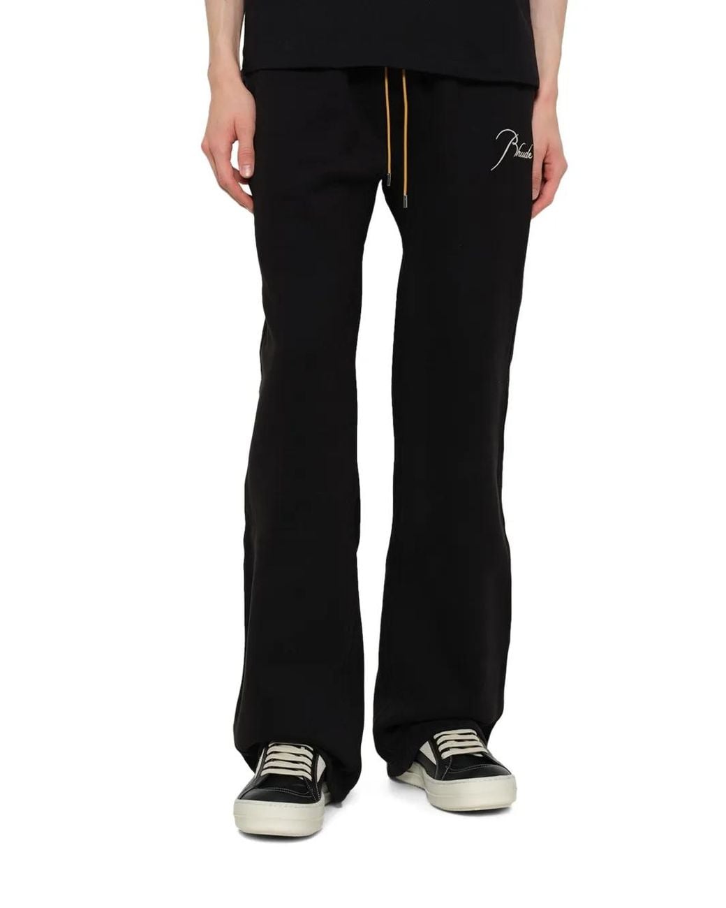 Rhude Black Classique Drawstring Track Pants for men