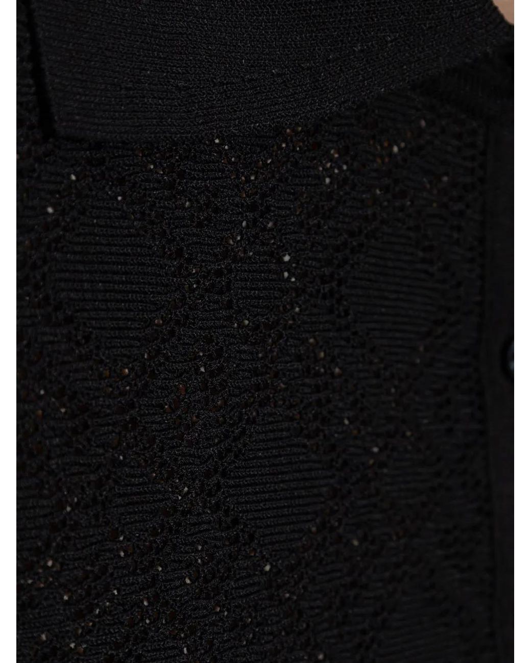 Givenchy Black Polo-Strickkleid