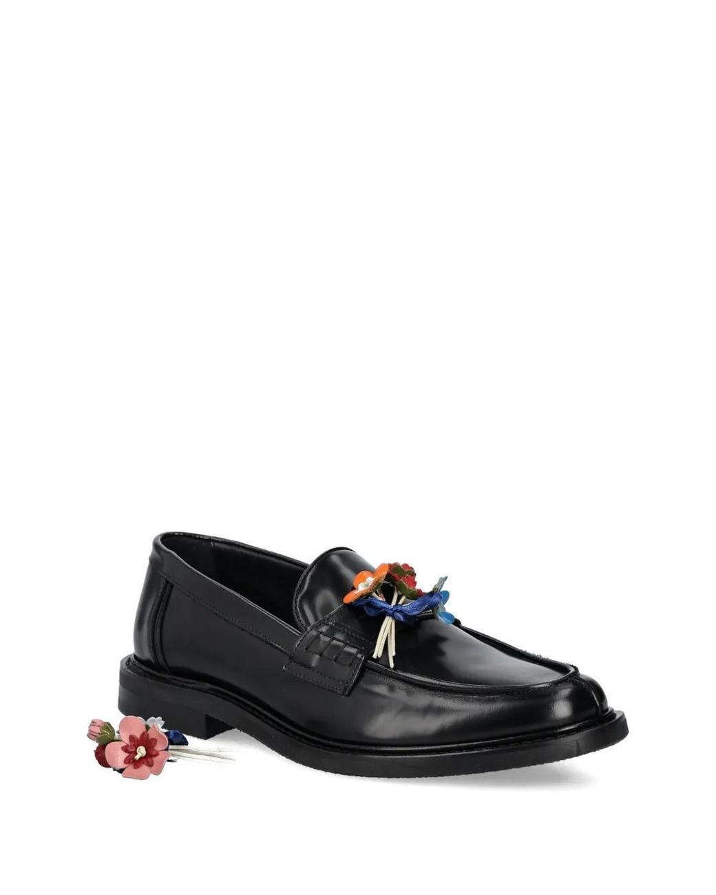 Filling Pieces Black Bouquet Loafers