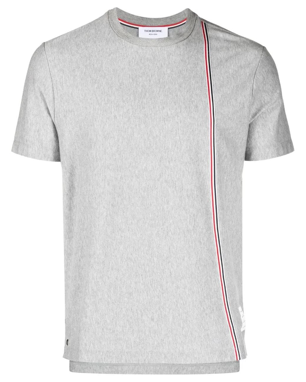 Thom Browne Gray Cotton T-Shirt for men