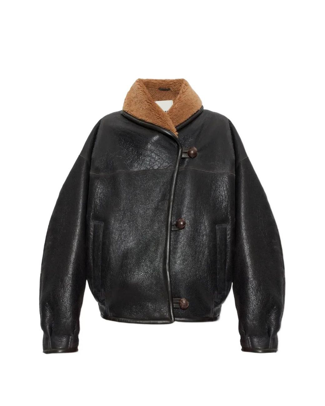 Isabel Marant Black Charina Shearling Jacket