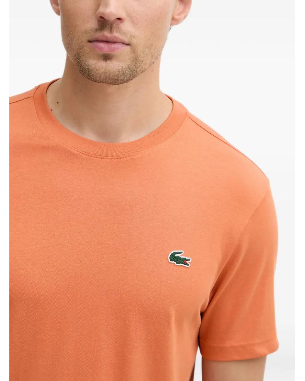 Lacoste Orange T-Shirt À Patch Logo for men