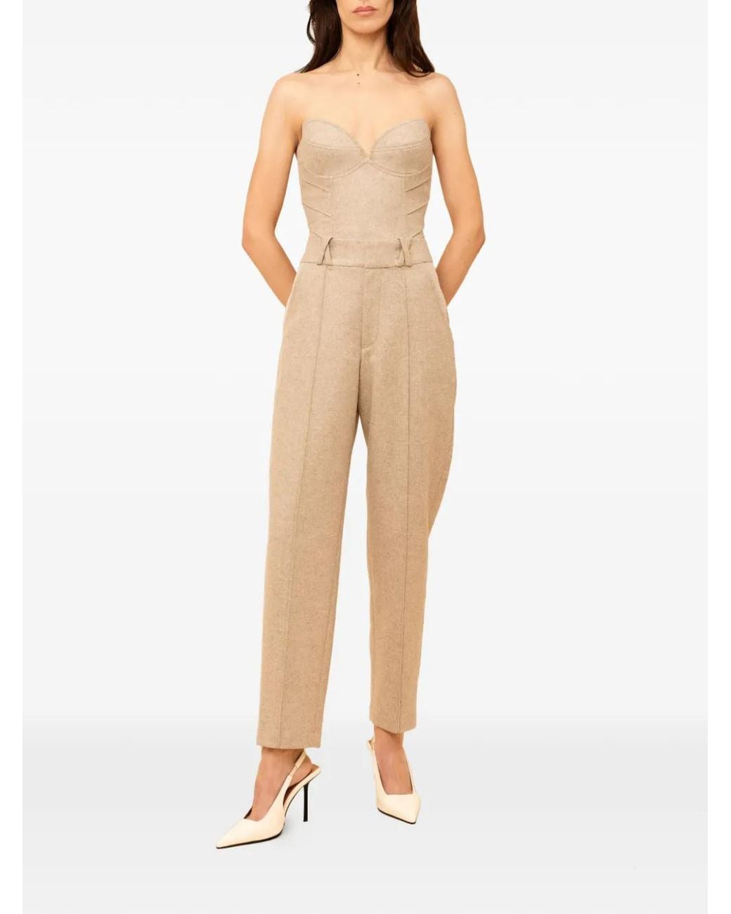 Contessa Mills Natural Aconitum Pleated Trousers
