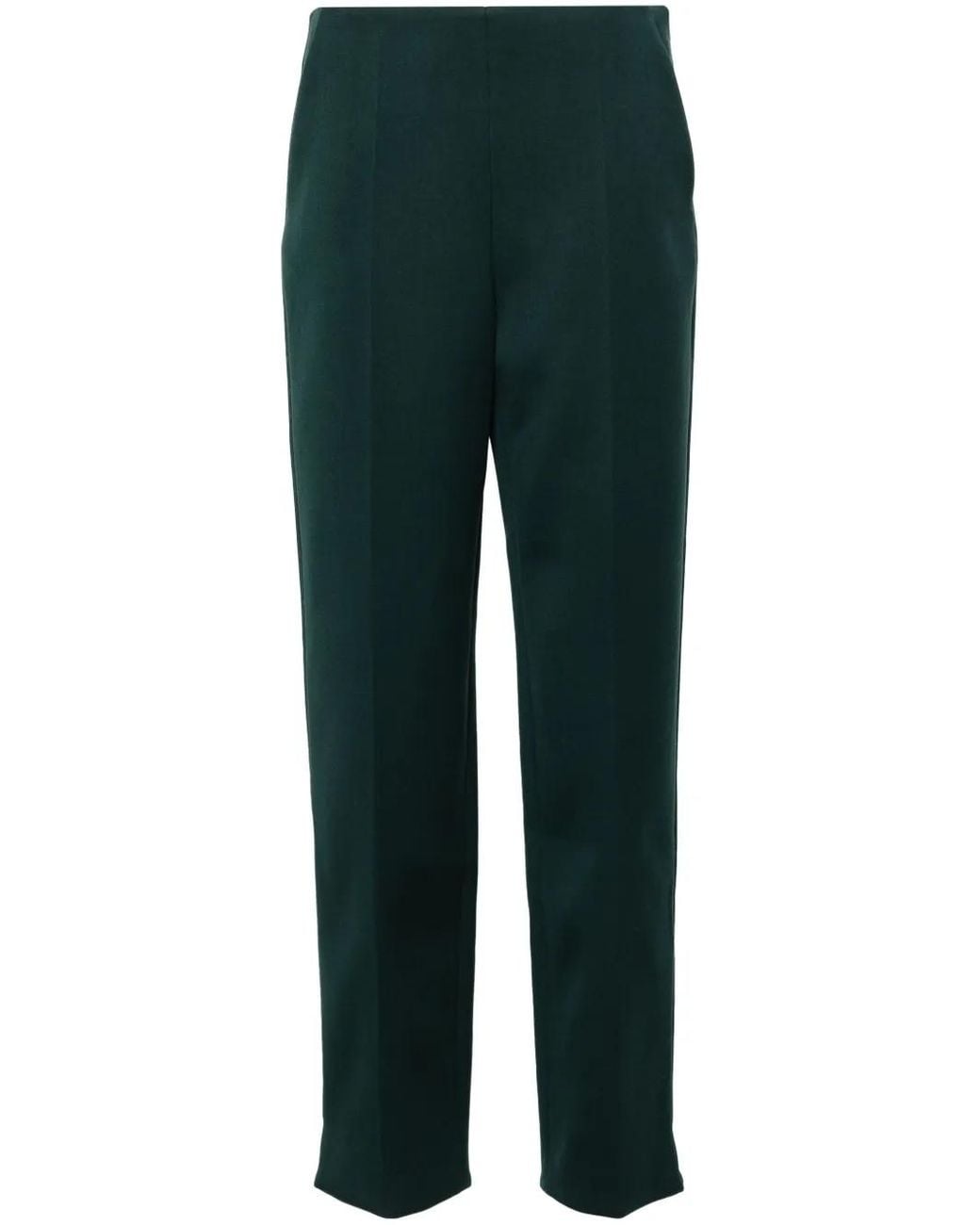 Giorgio Armani Green Straight-Leg Wool Trousers