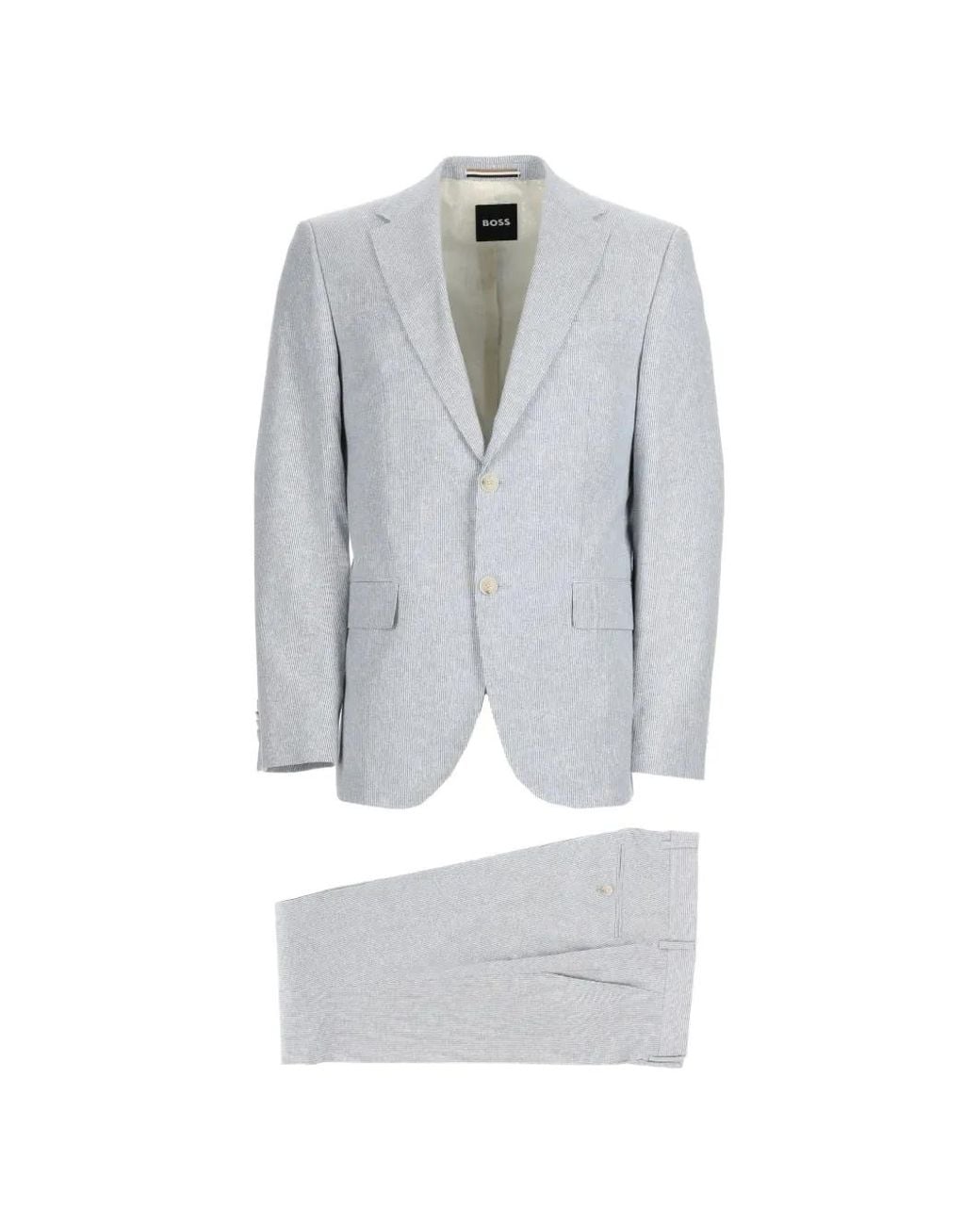 Boss Gray Two-Piece Regular-Fit Suit for men
