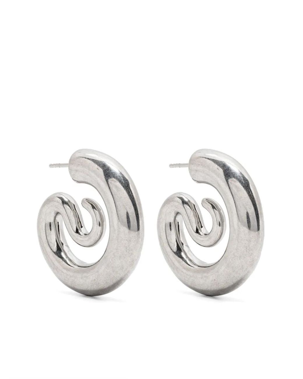 Panconesi White Small Serpent Earrings