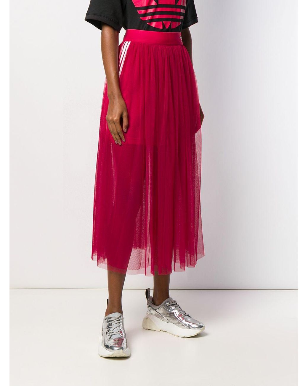 adidas High Waisted Tulle Skirt in Pink 