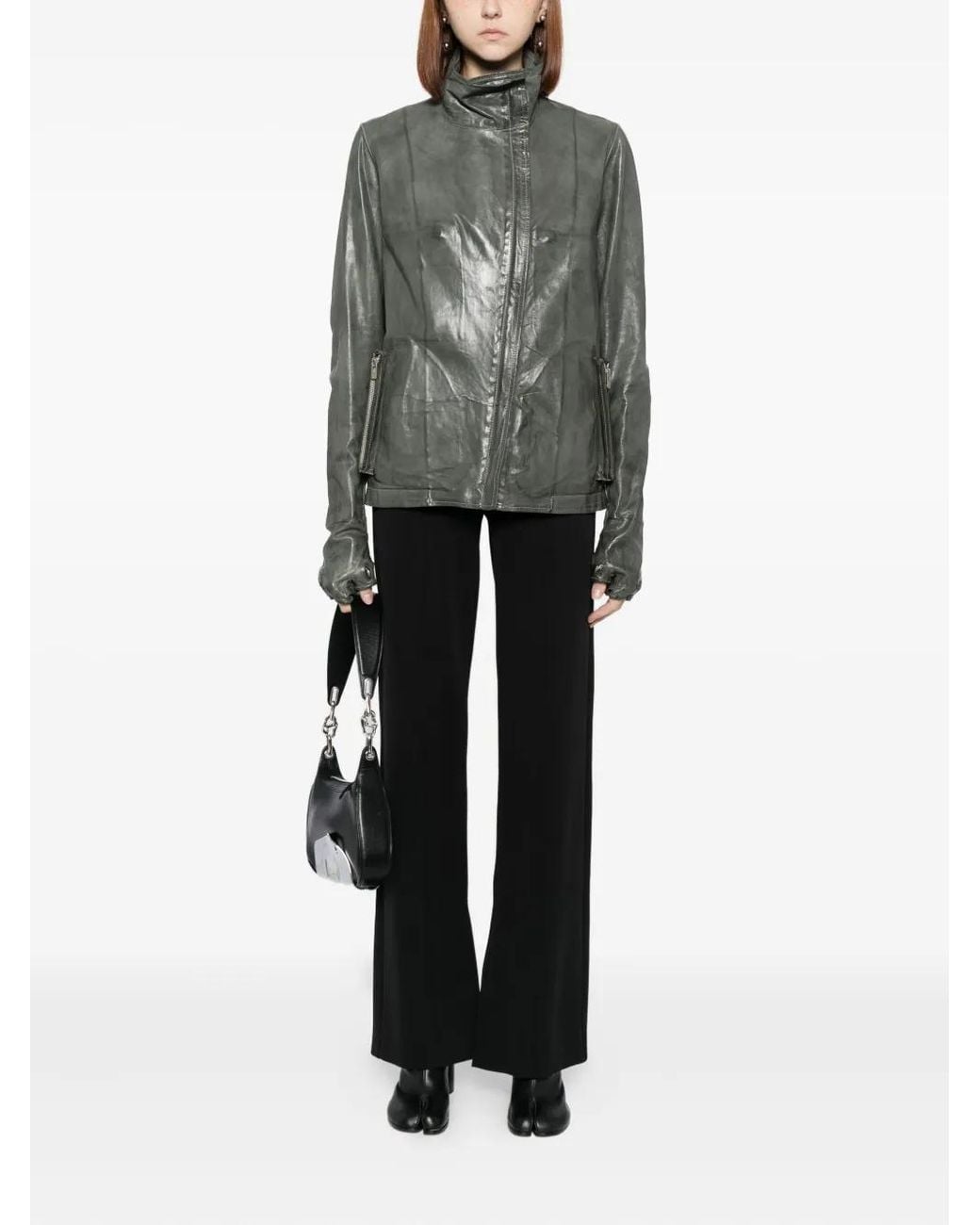 Carol Christian Poell Prosthetic Leather Jacket in Gray | Lyst