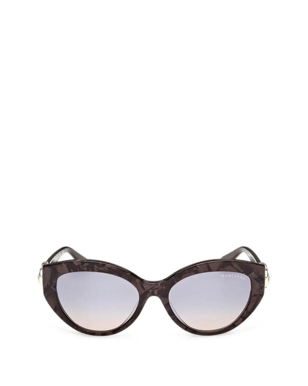 MARCIANO BY GUESS Brown Embellished Cat-Eye Sunglasses