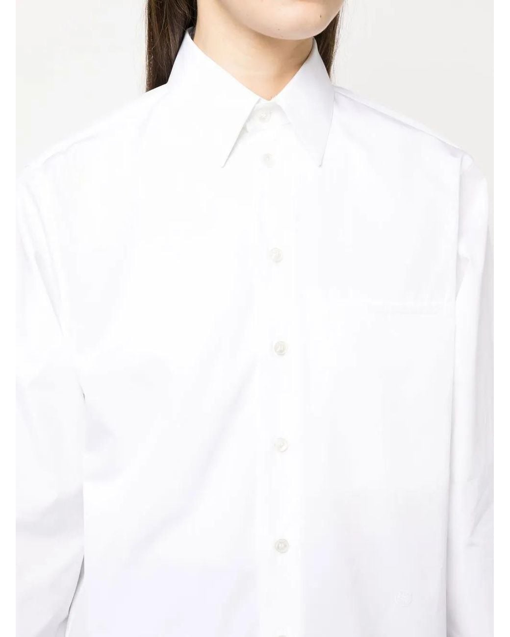 Stella McCartney White Cotton Long-Sleeve Shirt