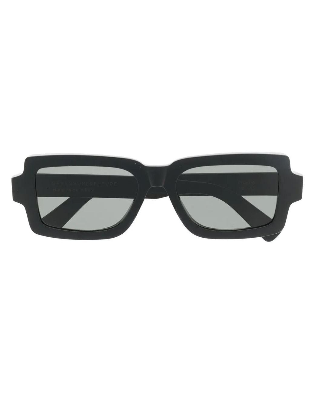 Retrosuperfuture Black Rectangle-Frame Sunglasses