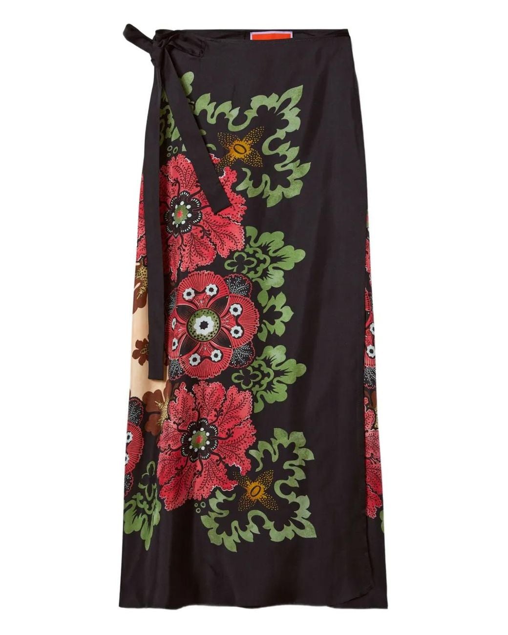 LaDoubleJ Black Floral-Print Reversible Skirt