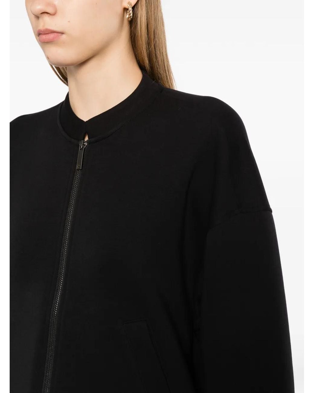 Emporio Armani Black Double-Stretch Jersey Jacket