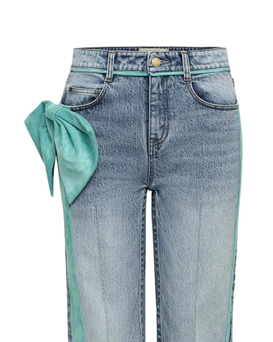 Hellessy Blue Bow-Embellishment Jeans